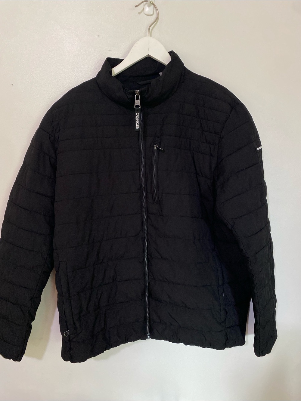 Men’s Calvin Klein Black Quilted Jacket quilted pockets